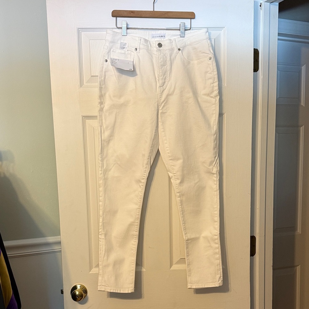 LOFT NWT white Skinny Jeans